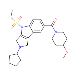 CCS(=O)(=O)n1c2c(c3cc(C(=O)N4CCC(OC)CC4)ccc31)CN(C1CCCC1)C2 ZINC000028955287