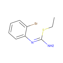 CCS/C(N)=N\c1ccccc1Br ZINC000013762656