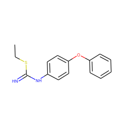 CCSC(=N)Nc1ccc(Oc2ccccc2)cc1 ZINC000003811274