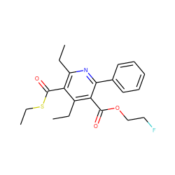 CCSC(=O)c1c(CC)nc(-c2ccccc2)c(C(=O)OCCF)c1CC ZINC000013794211