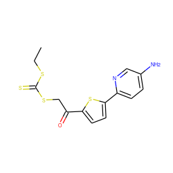 CCSC(=S)SCC(=O)c1ccc(-c2ccc(N)cn2)s1 ZINC000040935543