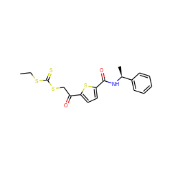 CCSC(=S)SCC(=O)c1ccc(C(=O)N[C@@H](C)c2ccccc2)s1 ZINC000040936239