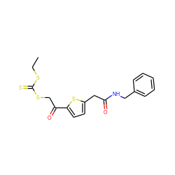 CCSC(=S)SCC(=O)c1ccc(CC(=O)NCc2ccccc2)s1 ZINC000040410927