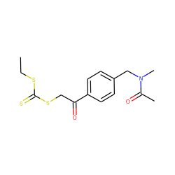 CCSC(=S)SCC(=O)c1ccc(CN(C)C(C)=O)cc1 ZINC000040935305