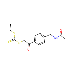 CCSC(=S)SCC(=O)c1ccc(CNC(C)=O)cc1 ZINC000040935200