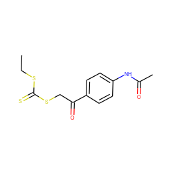 CCSC(=S)SCC(=O)c1ccc(NC(C)=O)cc1 ZINC000028709988