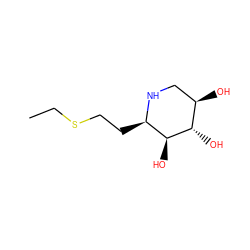 CCSCC[C@H]1NC[C@@H](O)[C@H](O)[C@H]1O ZINC000084652830