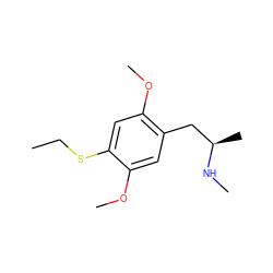 CCSc1cc(OC)c(C[C@@H](C)NC)cc1OC ZINC000013641787