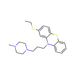 CCSc1ccc2c(c1)N(CCCN1CCN(C)CC1)c1ccccc1S2 ZINC000022446674