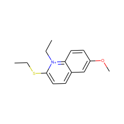 CCSc1ccc2cc(OC)ccc2[n+]1CC ZINC000000294869