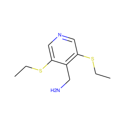 CCSc1cncc(SCC)c1CN ZINC000013608447