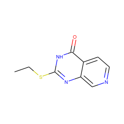 CCSc1nc2cnccc2c(=O)[nH]1 ZINC000653711502