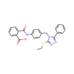 CCSc1nnc(-c2ccccc2)n1Cc1ccc(NC(=O)c2ccccc2C(=O)O)cc1 ZINC000013825591