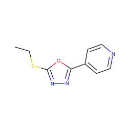 CCSc1nnc(-c2ccncc2)o1 ZINC000000522350