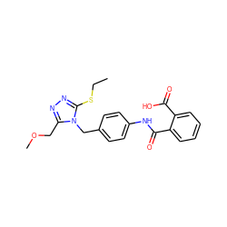 CCSc1nnc(COC)n1Cc1ccc(NC(=O)c2ccccc2C(=O)O)cc1 ZINC000013825607