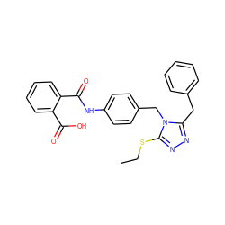 CCSc1nnc(Cc2ccccc2)n1Cc1ccc(NC(=O)c2ccccc2C(=O)O)cc1 ZINC000013825597