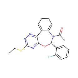 CCSc1nnc2c(n1)O[C@@H](c1ccccc1F)N(C(C)=O)c1ccccc1-2 ZINC000002977734