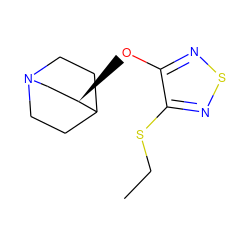 CCSc1nsnc1O[C@@H]1CN2CCC1CC2 ZINC000013777552