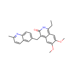 CCc1[nH]c(=O)c(Cc2ccc3nc(C)ccc3c2)c2cc(OC)c(OC)cc12 ZINC000169703384