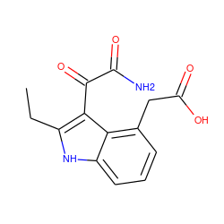 CCc1[nH]c2cccc(CC(=O)O)c2c1C(=O)C(N)=O ZINC000027560864