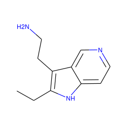 CCc1[nH]c2ccncc2c1CCN ZINC000096142571