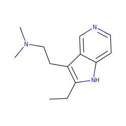 CCc1[nH]c2ccncc2c1CCN(C)C ZINC000096142572