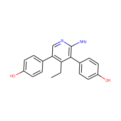 CCc1c(-c2ccc(O)cc2)cnc(N)c1-c1ccc(O)cc1 ZINC001772582622