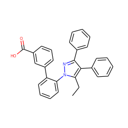 CCc1c(-c2ccccc2)c(-c2ccccc2)nn1-c1ccccc1-c1cccc(C(=O)O)c1 ZINC000028948724