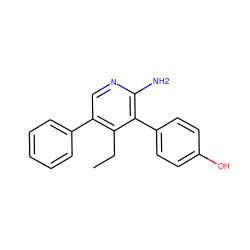 CCc1c(-c2ccccc2)cnc(N)c1-c1ccc(O)cc1 ZINC001772617245