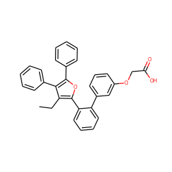 CCc1c(-c2ccccc2-c2cccc(OCC(=O)O)c2)oc(-c2ccccc2)c1-c1ccccc1 ZINC000028948782