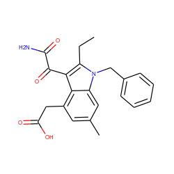 CCc1c(C(=O)C(N)=O)c2c(CC(=O)O)cc(C)cc2n1Cc1ccccc1 ZINC000027560734