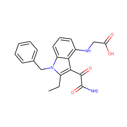 CCc1c(C(=O)C(N)=O)c2c(NCC(=O)O)cccc2n1Cc1ccccc1 ZINC000013446134