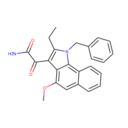 CCc1c(C(=O)C(N)=O)c2c(OC)cc3ccccc3c2n1Cc1ccccc1 ZINC000040916665