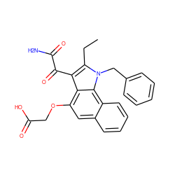 CCc1c(C(=O)C(N)=O)c2c(OCC(=O)O)cc3ccccc3c2n1Cc1ccccc1 ZINC000001553103