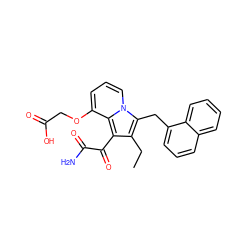 CCc1c(C(=O)C(N)=O)c2c(OCC(=O)O)cccn2c1Cc1cccc2ccccc12 ZINC000013758448