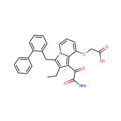 CCc1c(C(=O)C(N)=O)c2c(OCC(=O)O)cccn2c1Cc1ccccc1-c1ccccc1 ZINC000001544111