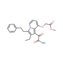 CCc1c(C(=O)C(N)=O)c2c(OCC(=O)OC)cccn2c1CCc1ccccc1 ZINC000027187197