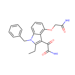 CCc1c(C(=O)C(N)=O)c2c(OCC(N)=O)cccc2n1Cc1ccccc1 ZINC000013445764