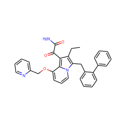 CCc1c(C(=O)C(N)=O)c2c(OCc3ccccn3)cccn2c1Cc1ccccc1-c1ccccc1 ZINC000013758542