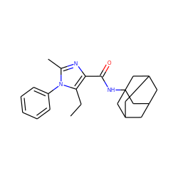 CCc1c(C(=O)NC23CC4CC(CC(C4)C2)C3)nc(C)n1-c1ccccc1 ZINC000038214866