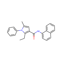 CCc1c(C(=O)Nc2cccc3ccccc23)cc(C)n1-c1ccccc1 ZINC001772639107