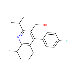 CCc1c(C(C)C)nc(C(C)C)c(CO)c1-c1ccc(F)cc1 ZINC000013437703