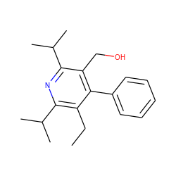 CCc1c(C(C)C)nc(C(C)C)c(CO)c1-c1ccccc1 ZINC000013437751