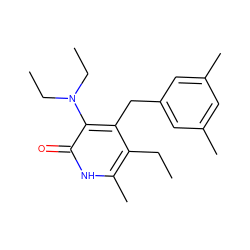 CCc1c(C)[nH]c(=O)c(N(CC)CC)c1Cc1cc(C)cc(C)c1 ZINC000005886206