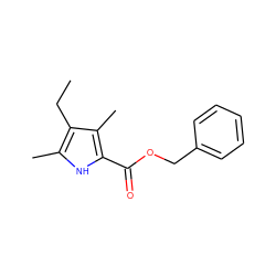 CCc1c(C)[nH]c(C(=O)OCc2ccccc2)c1C ZINC000000076527