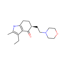 CCc1c(C)[nH]c2c1C(=O)[C@H](CCN1CCOCC1)CC2 ZINC000027655849