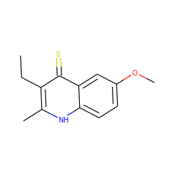 CCc1c(C)[nH]c2ccc(OC)cc2c1=S ZINC000006519497