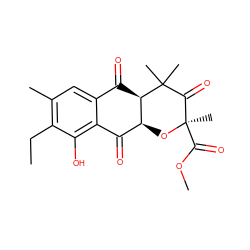 CCc1c(C)cc2c(c1O)C(=O)[C@@H]1O[C@](C)(C(=O)OC)C(=O)C(C)(C)[C@@H]1C2=O ZINC000101164568