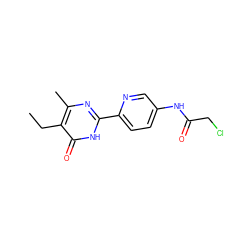 CCc1c(C)nc(-c2ccc(NC(=O)CCl)cn2)[nH]c1=O ZINC000064527379