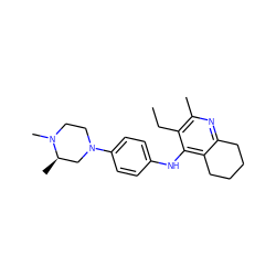 CCc1c(C)nc2c(c1Nc1ccc(N3CCN(C)[C@H](C)C3)cc1)CCCC2 ZINC000052962006